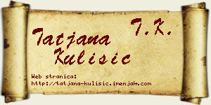 Tatjana Kulišić vizit kartica
